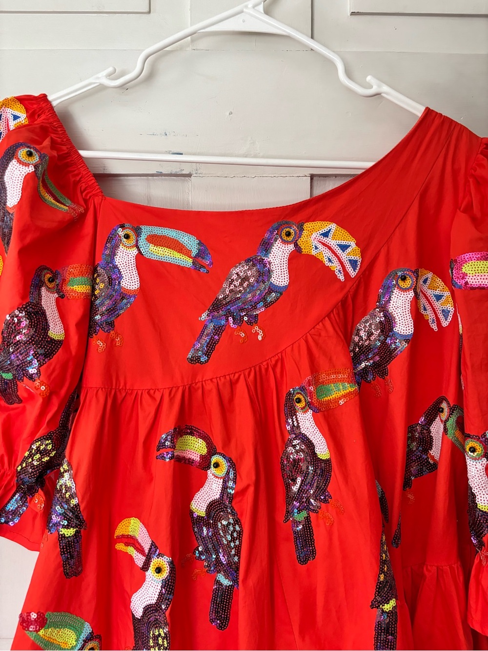 Queen Of Sparkles toucan asymmetrical mini dress - Picture 2 of 5